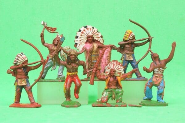 SOLD Lone Star Indians - Group of 7 Figures