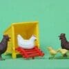 LAST ONE! Taylor & Sons Hen Coop, Broody Hen, BROWN Hens & Chick