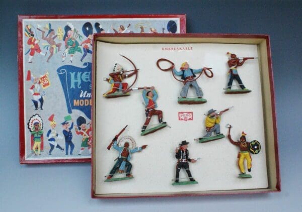 SOLD Herald Zang Cowboys & Indians - 8-Piece Box Set