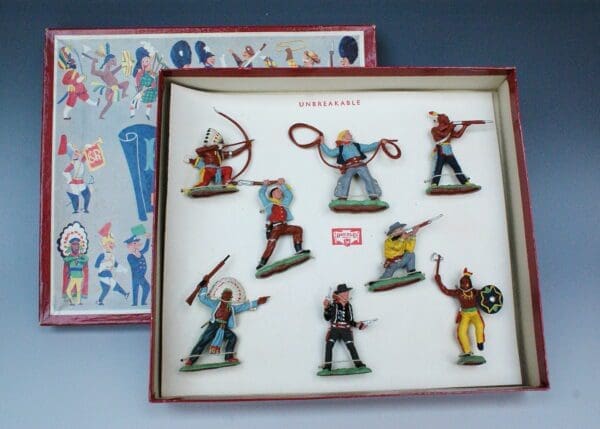 SOLD Herald Zang Cowboys & Indians - 8-Piece Box Set