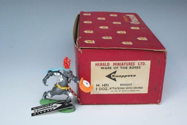 SOLD Swoppet Knight Attacking - 'Rahere' Trade Box!