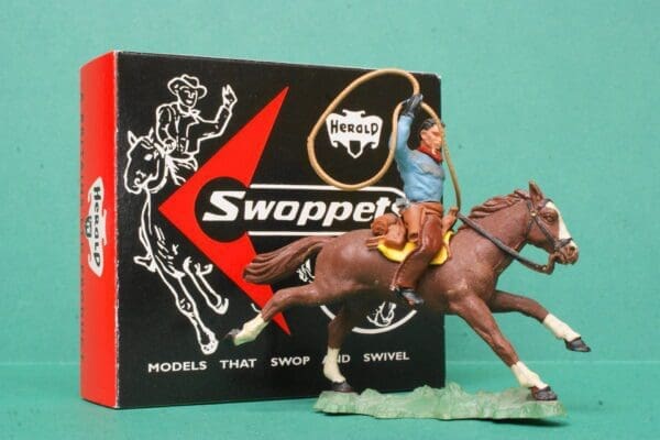 Herald Swoppet Mounted Cowboy with Lasso (1958 Issue)