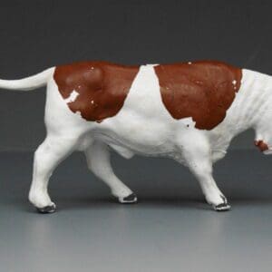SOLD Timpo Farm Animals - White Plastic Bull
