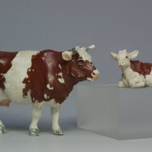 SOLD Lead Mould SMOOTH Plastic Ayrshire Cow and Calf