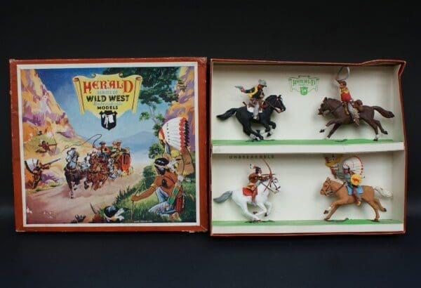 SOLD Herald Mounted Indians & Cowboys - Box Set