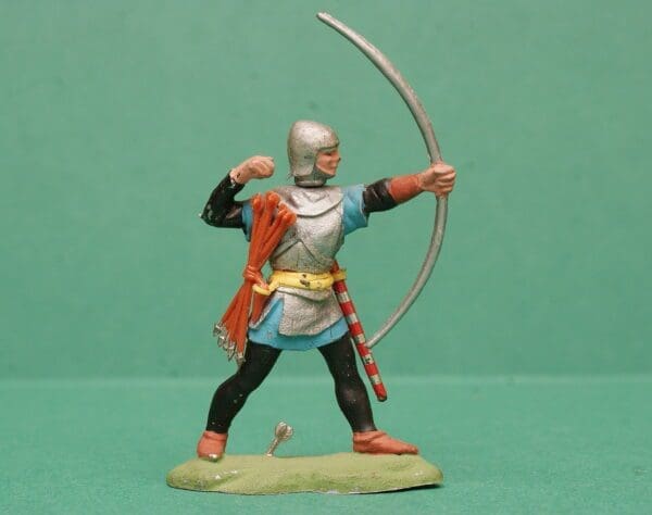 SOLD Swoppet C15th Knight Long-bowman - TEAL Hose