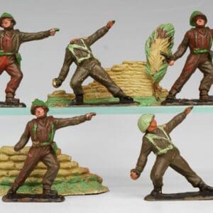 Cherilea Khaki Infantry with BLACK Bases (Herald Copies)