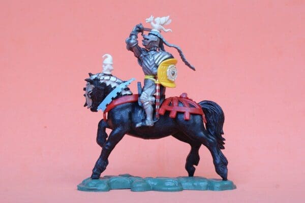 SOLD Swoppet C15th Mounted Knight Attacking