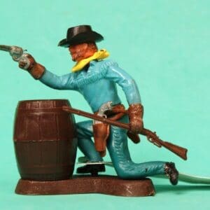 SOLD Swoppet 2nd Series Cowboy Firing from Cover + Tag