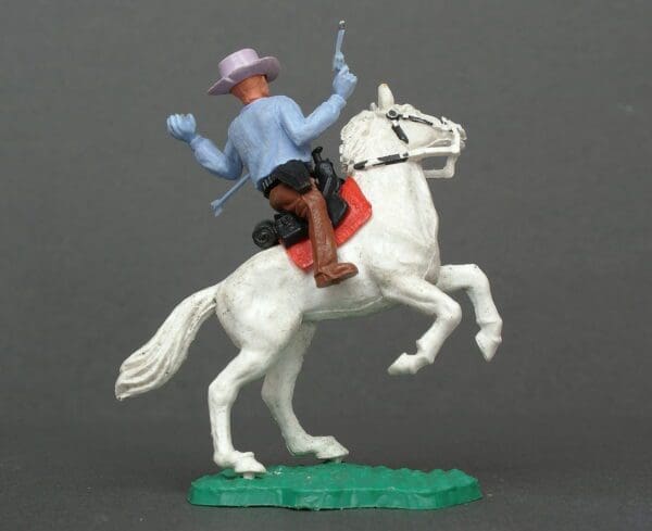 SOLD Timpo 1st Series Mounted Wounded Cowboy - Image 4