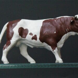SOLD Herald White & Brown Bull - Superb Example!