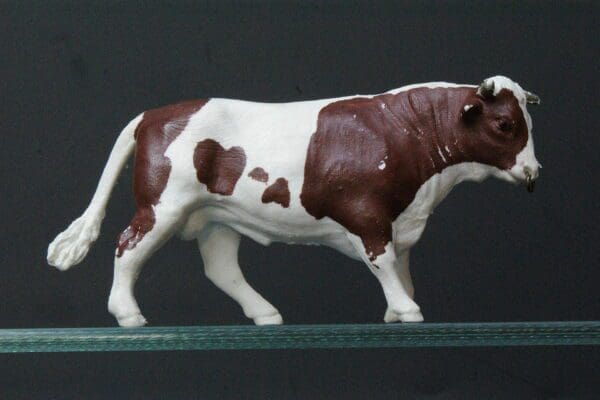 SOLD Herald White & Brown Bull - Superb Example!
