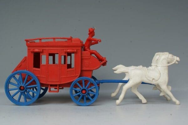 Tudor Rose Stagecoach (RED) with Cowboy Outriders