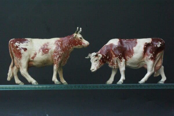 SOLD Herald Ayrshire Cows - Stencil-sprayed!