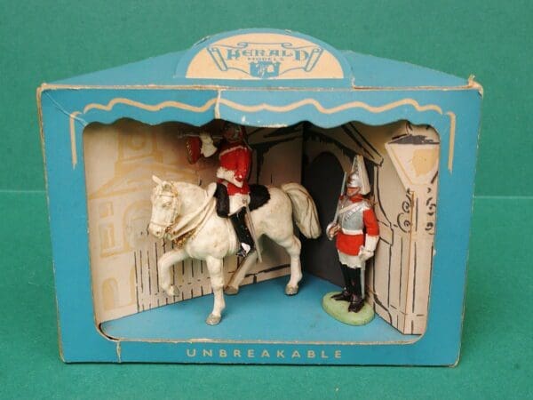 SOLD Herald Life Guards Triangular Military Display Carton