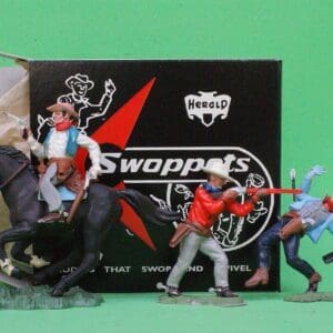 SOLD Herald Swoppet Cowboys - Mounted & On Foot