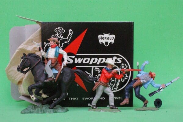 SOLD Herald Swoppet Cowboys - Mounted & On Foot