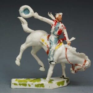 SOLD Cherilea 60mm Rodeo Cowboy on Bucking Bronco