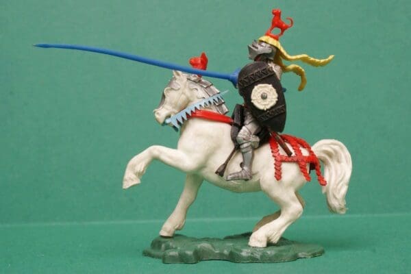 Swoppet C15th Mounted Knight Defending - WHITE Charger