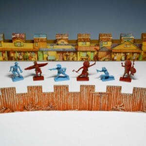 SOLD Crescent Wild West Stockade & Figures