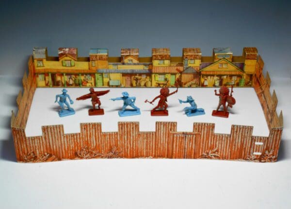 SOLD Crescent Wild West Stockade & Figures