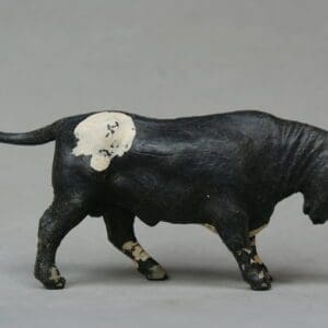 SOLD Timpo Farm Animals - Black Plastic Bull