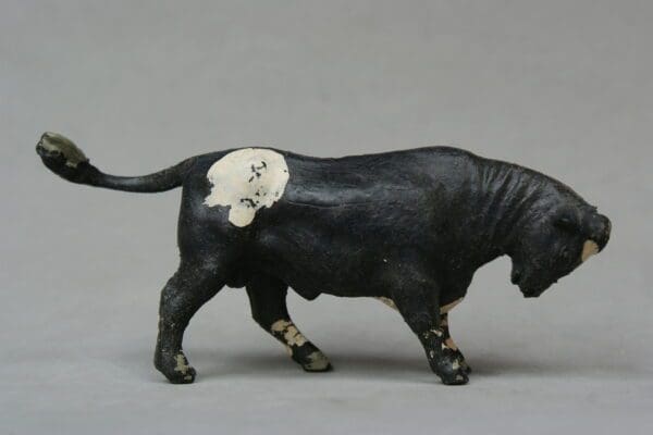 SOLD Timpo Farm Animals - Black Plastic Bull