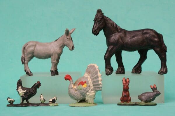 SOLD Timpo Farm Animals - Turkey, Rabbits, etc