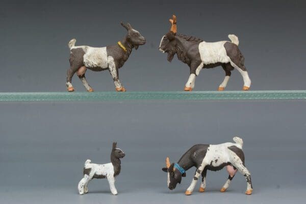 SOLD Herald Goat Family (Grey & White) - Full Set!