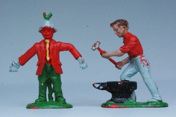 SOLD Crescent 60mm Farm Workers - Scarecrow & Blacksmith
