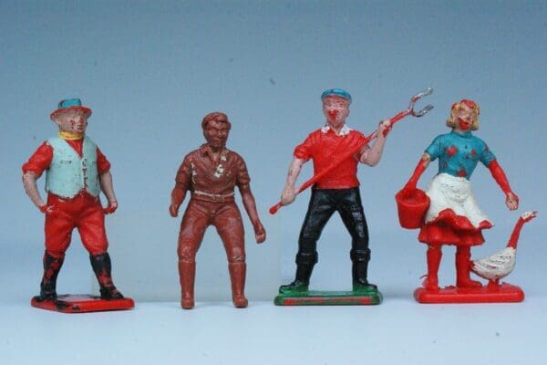 SOLD Crescent 54mm Farm Workers - BROWN Plastic Tractor Driver!