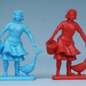 SOLD Crescent Farm Girl with Goose - Colour Variant!