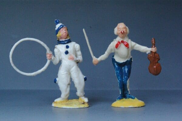 SOLD Gemodels Clowns with Hoop & Violin