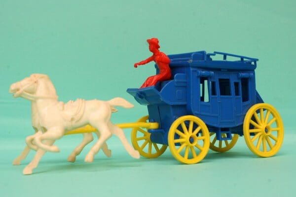 Tudor Rose Stagecoach (BLUE) with Cowboy Escort - Image 2