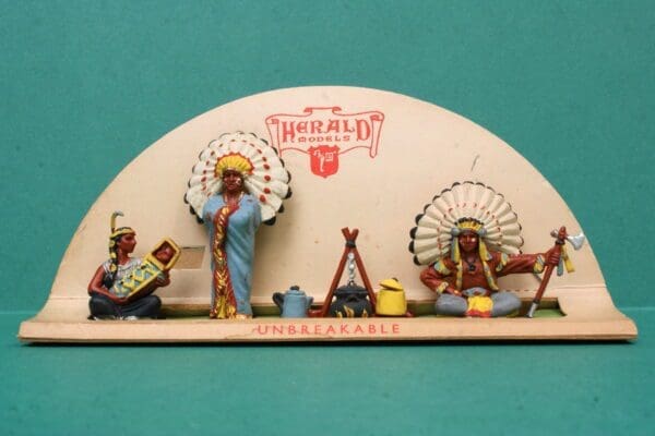 SOLD Herald Zang Indian Encampment Display Card