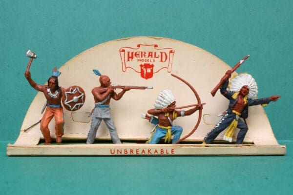 Herald Fighting Indians Display Card - REDUCED Paint