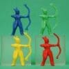 Poplar Quaker Indians Firing Bow - 4 Colours