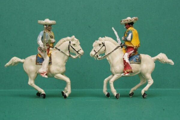 Cherilea 54mm Mounted Mexicans in Poncho - RARE!