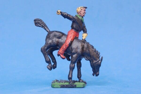 SOLD Crescent 40mm Mounted Rodeo Cowboy (Ski Base)