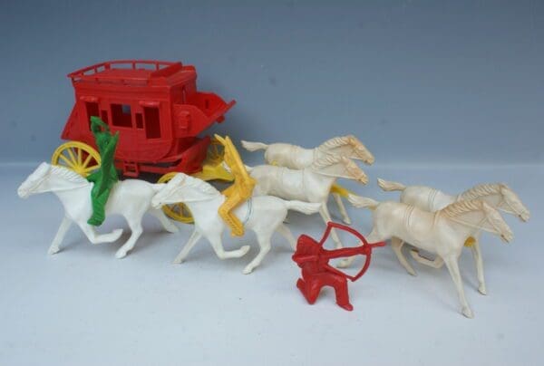 SOLD Tudor Rose Large Scale Stagecoach & Indians