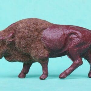 SOLD Charbens Rare Plastic Bison - Flock-covered