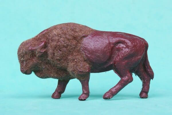 SOLD Charbens Rare Plastic Bison - Flock-covered