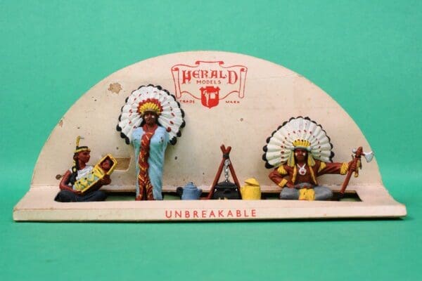 SOLD Herald Zang Indian Encampment Display Card