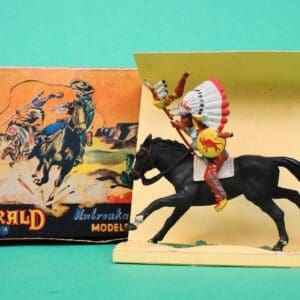 SOLD Herald Zang Mounted Indian Chief with Spear - Boxed!