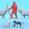 SOLD Timpo Farm Uncatalogued Sheep, Black Lamb, Ram & Shepherd