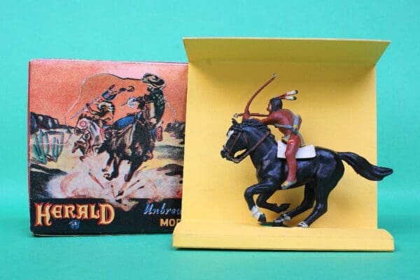 SOLD Herald Mounted Indian with Bow and Arrow