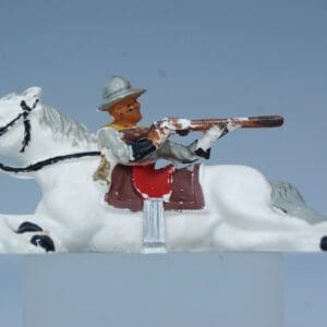 SOLD Hilco or Speedwell Cowboy Firing over Kneeling Horse