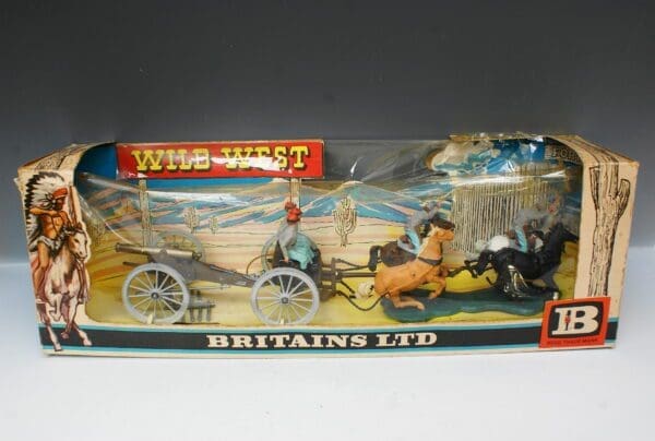 SOLD Britains ACW Confederate Gun Team & Limber - Wild West Box
