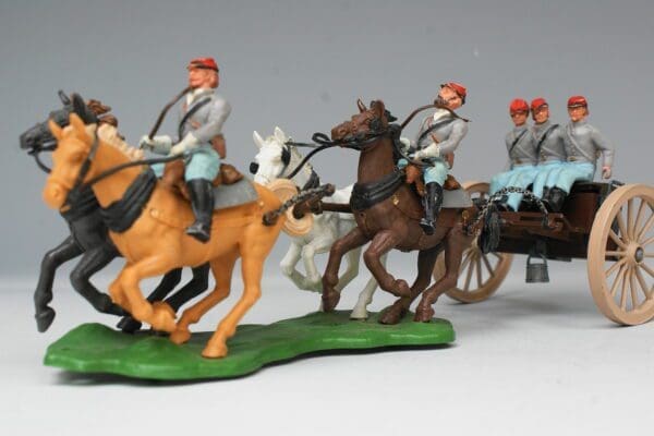 SOLD Britains ACW Confederate Gun Team & Limber - Superb!