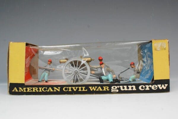 SOLD Britains ACW Confederate Gun Team - Window Box